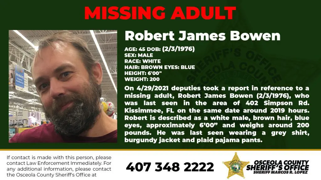 Missing Person James Bowen