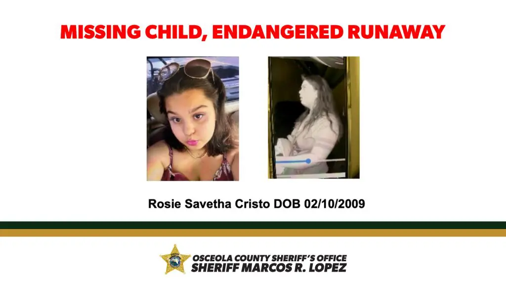 Missing Juvenile Rosie Cristo