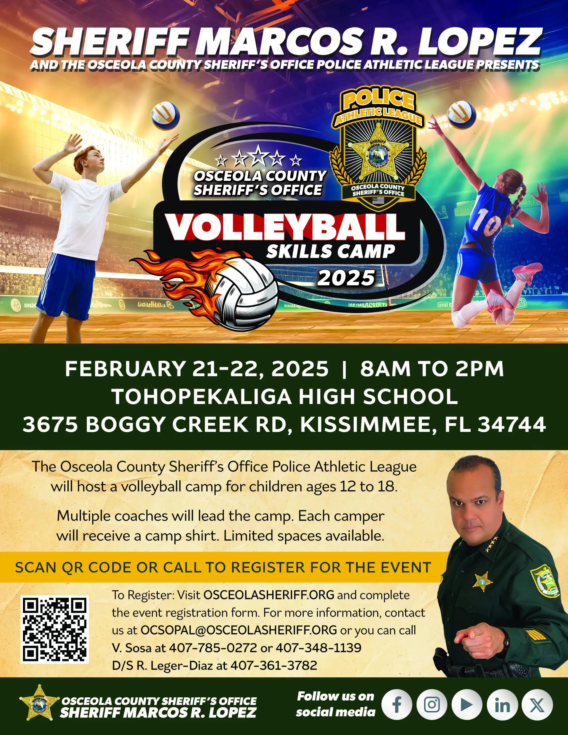 Volleyball Camp 2025 Flyer